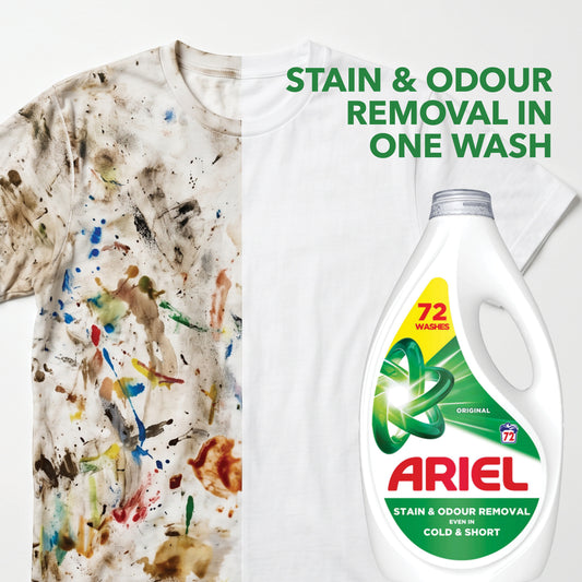 ARIEL Original Liquid Laundry Detergent 72 Washes